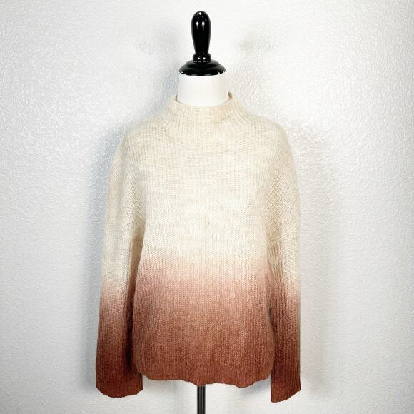 Bella Dahl Sweaters - Bella Dahl Womens Mock Neck Mohair Wool Blend Knit Sweater‎ Autumn Ombre Size S